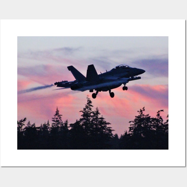 F/A-18 At Dusk Wall Art by acefox1